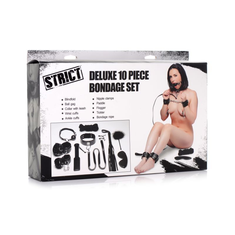Deluxe 10 Piece Black Bondage Set for BDSM Exploration > Bondage Gear > Bondage Kits