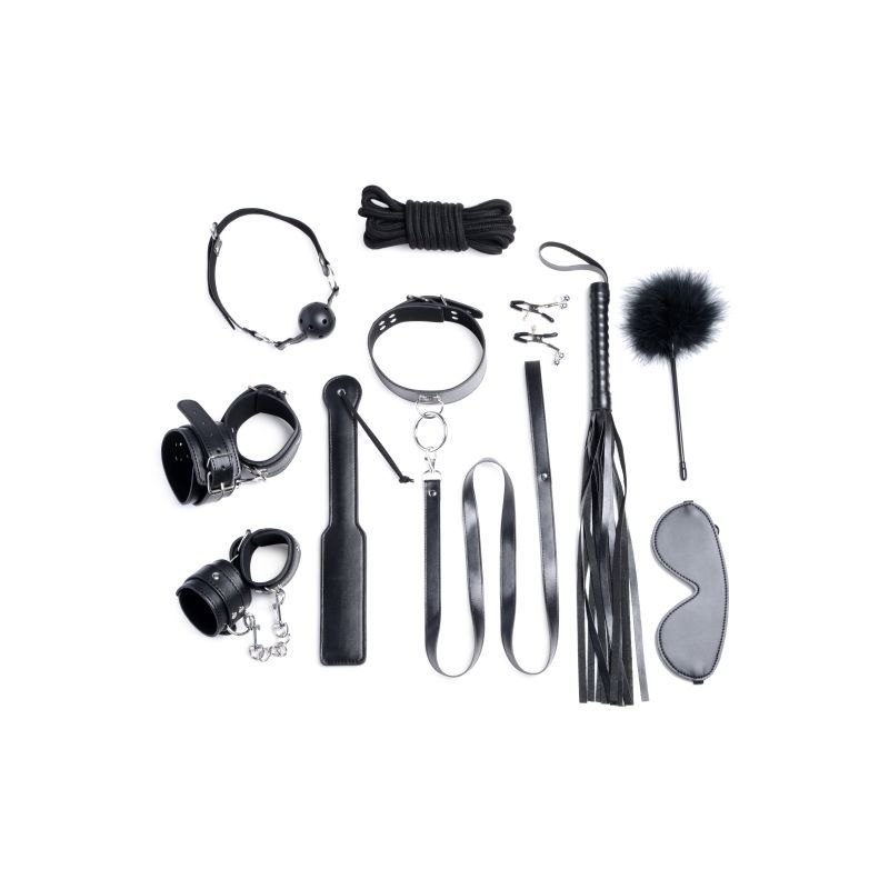 Deluxe 10 Piece Black Bondage Set for BDSM Exploration > Bondage Gear > Bondage Kits