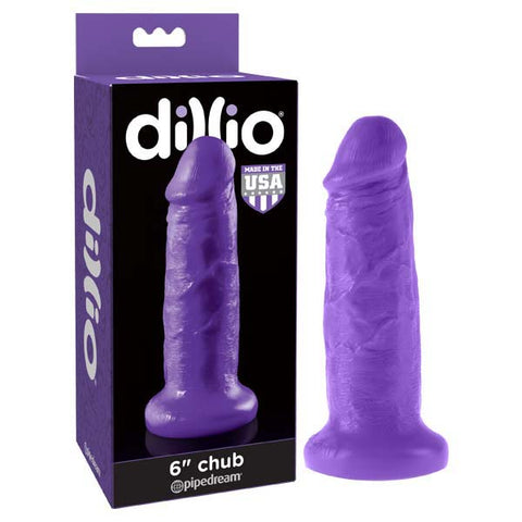 Dillio 6 Inch Chub Dong 15.2 cm Purple Dongs Neutral