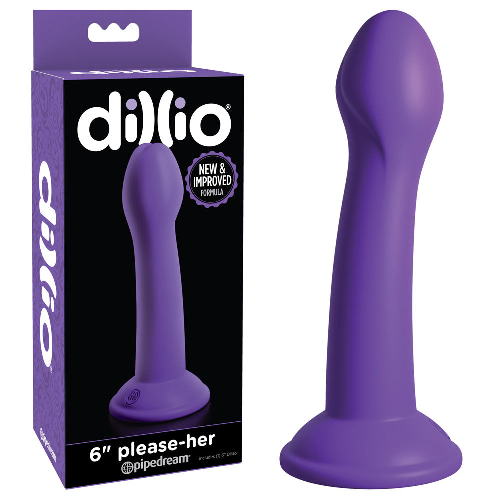 Dillio 6 Inch Please Her Dong Purple Dongs Neutral