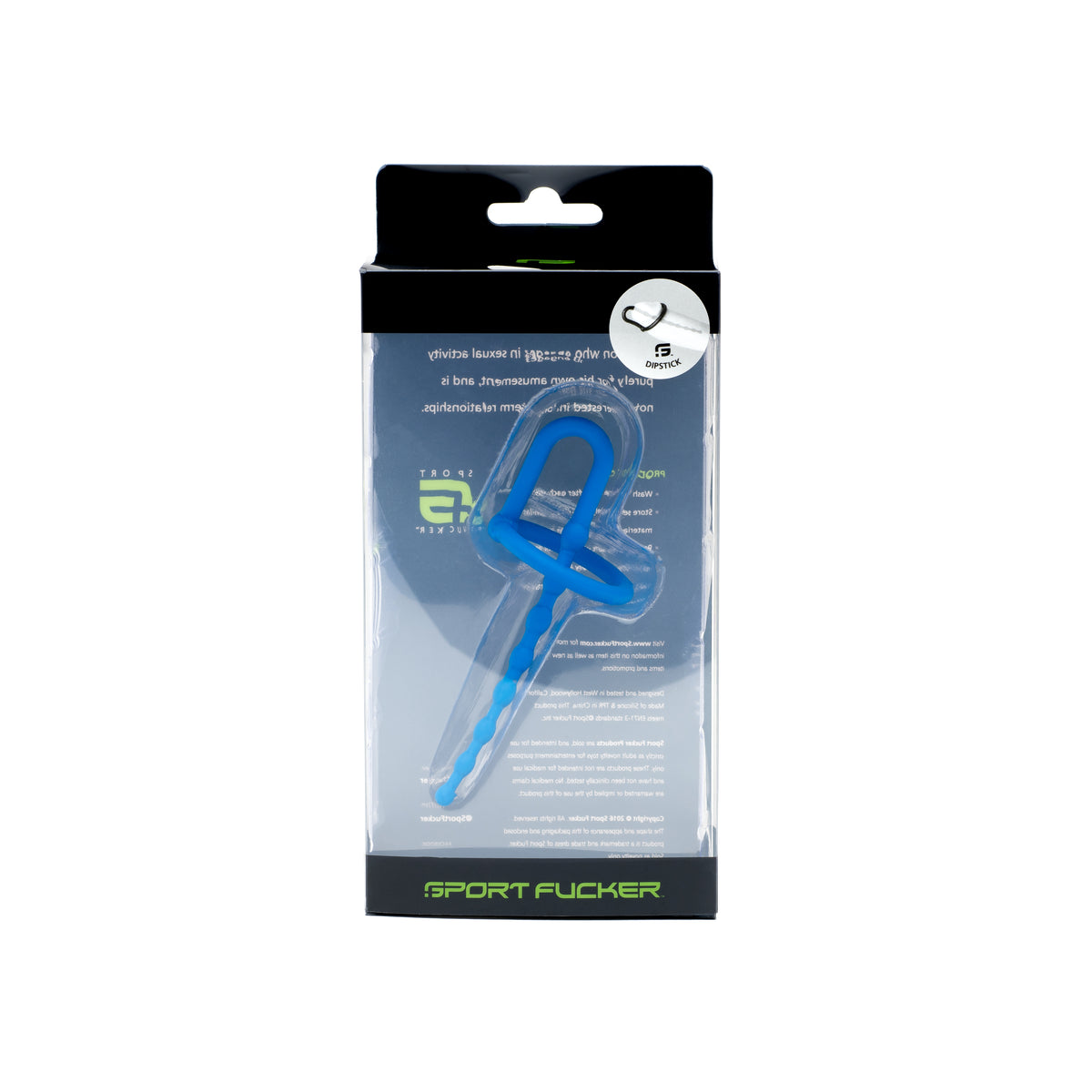 Dipstick with 3.94 Inch Insertable Depth and Glans Ring Blue > Sex Toys For Men > Sounding Rods