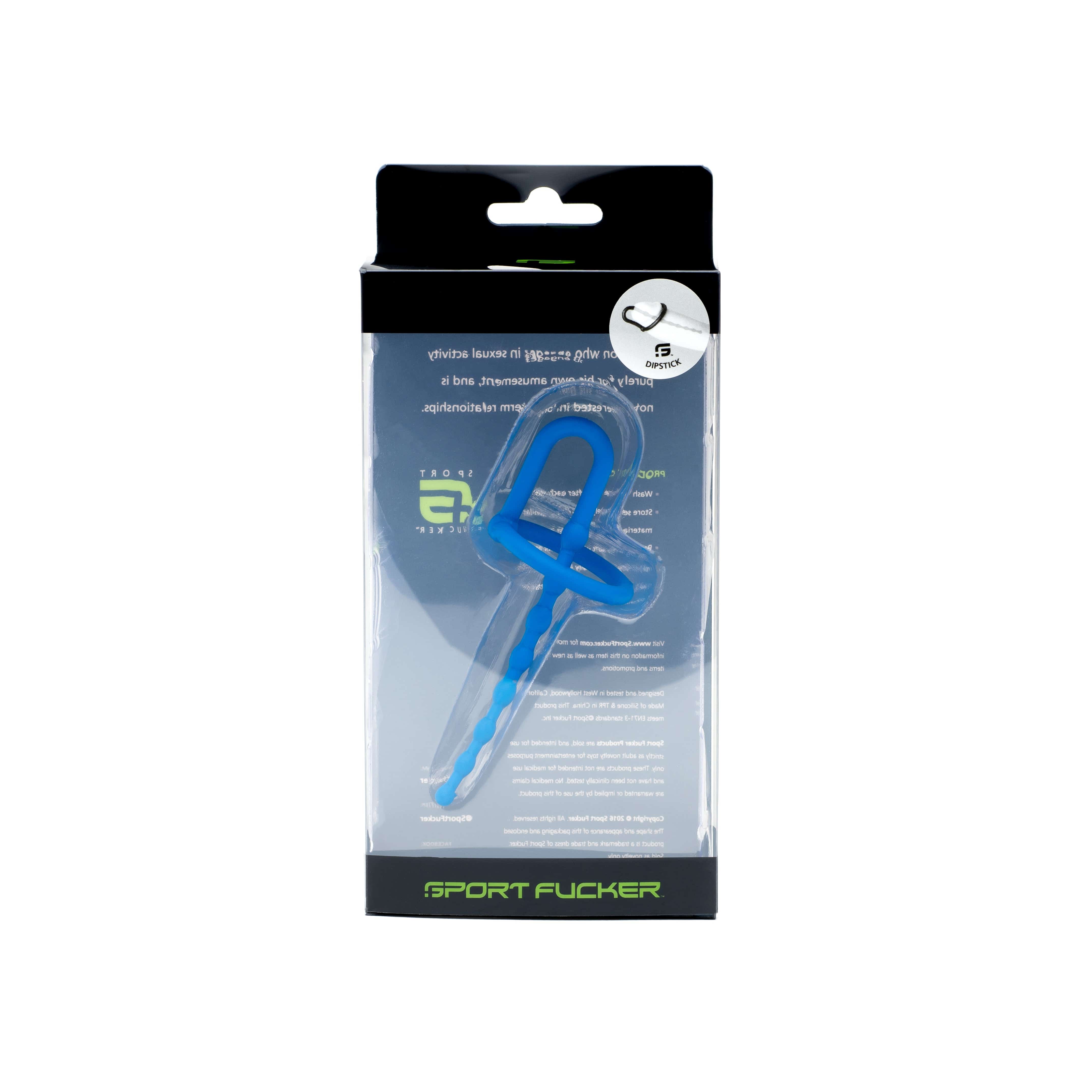 Dipstick Blue with 3.94 Inch Insertable Depth and Glans Ring > Sex Toys For Men > Sounding Rods Main image