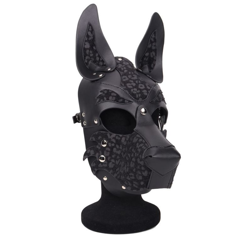 Dog/Pup Hood Black Adjustable Fit with Eye Cut-Out > Bondage Gear > Masks