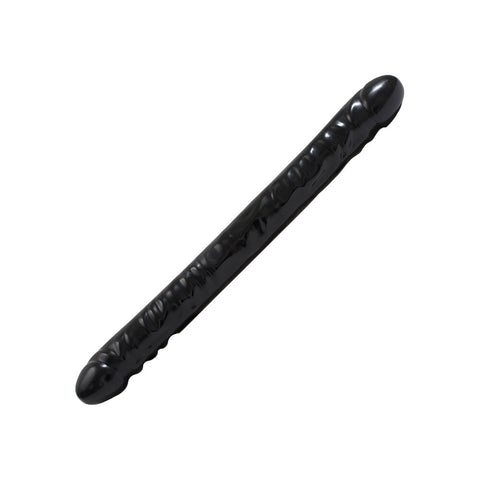 Double Header 18 Inch Veined Dong Black – Large Double-Ended Dong > Dildos > Double Dildos
