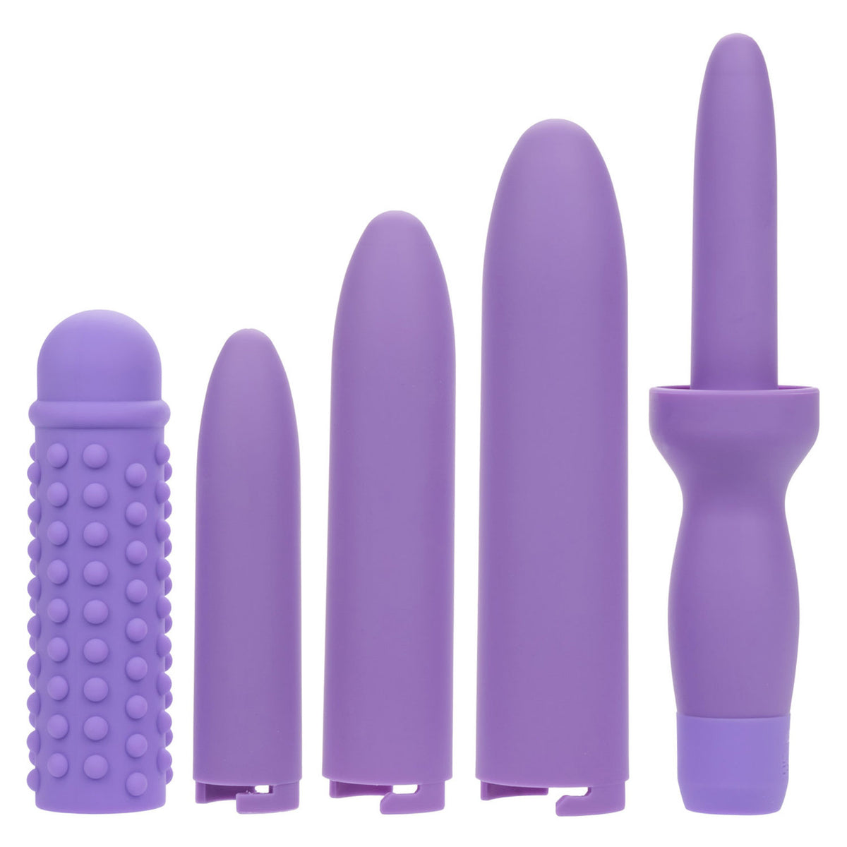 Dr. Laura Berman Dilators Set with Four Locking Sizes and Premium Silicone Textured Sleeve in Purple > Sex Toys > Dilators