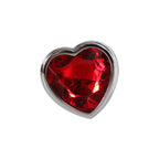 Adam & Eve Red Heart Gen Medium 8.25 cm Metallic Butt Plug > Anal Range > Jewel Butt Plugs