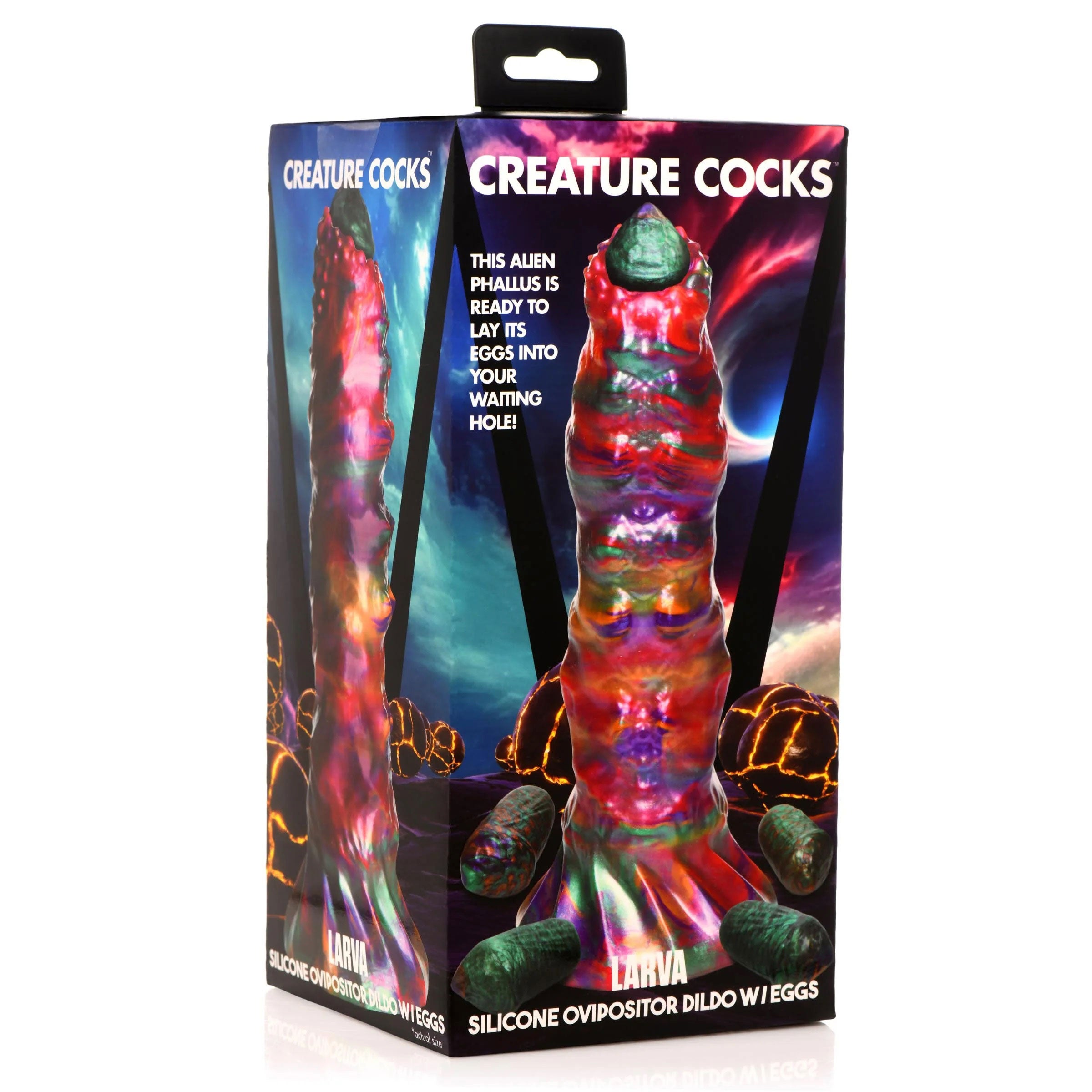 Creature Cocks Larva Silicone Ovipositor Dildo with Eggs – Textured Large Silicone 8.2 inch Multi > Dildos > Fantasy