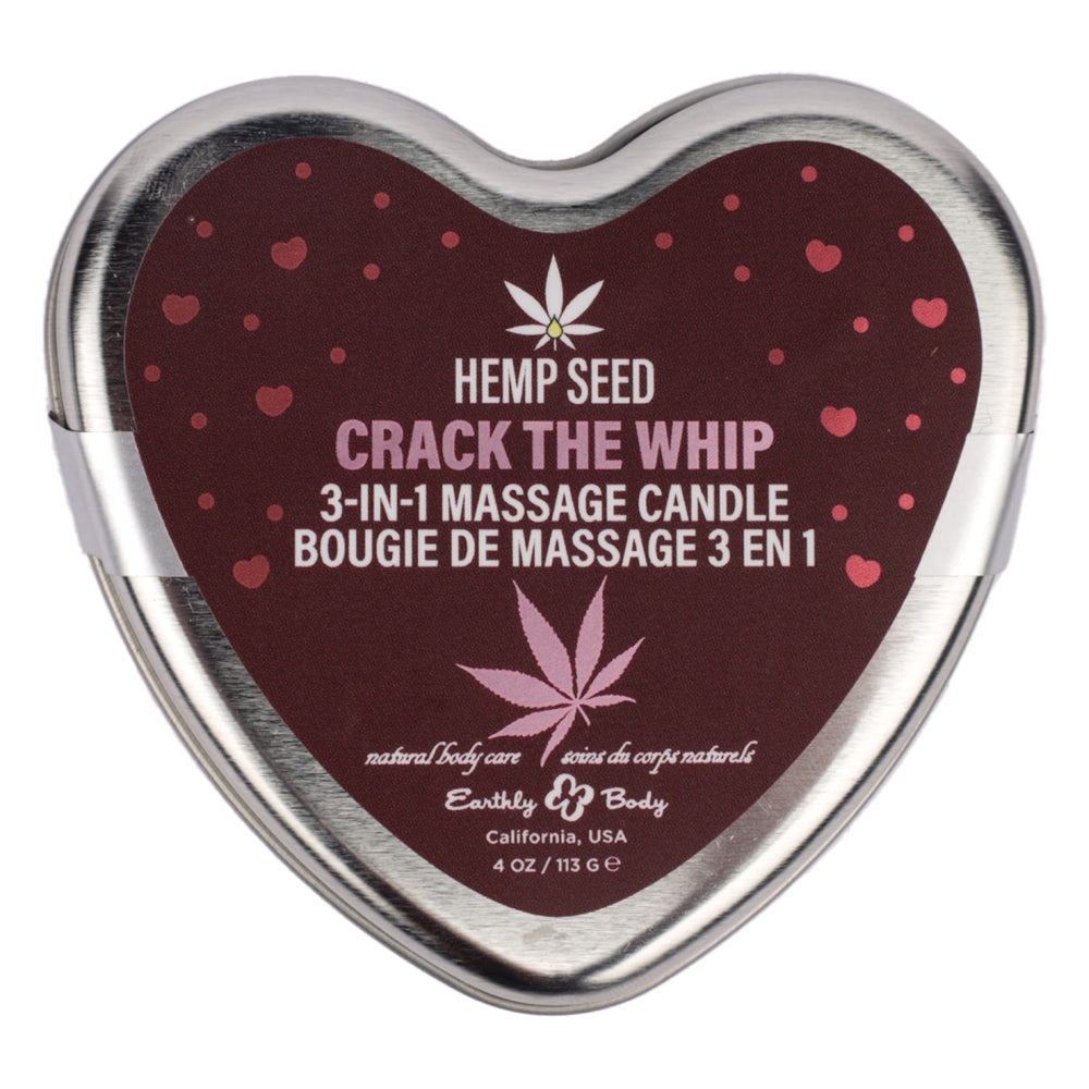 EB Hemp Seed 3 in 1 Candle 113g - Crack The Whip, Rose Amber Scent > Candles > Massage