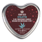 EB Hemp Seed 3 in 1 Massage Heart Candle 113g - Stiletto Scented > Candles > Massage