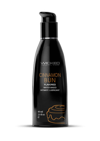 Wicked Aqua Cinnamon Bun Lubricant 60 ml - Sweet Flavored Pleasure Brown Flavoured Lube