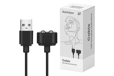 Satisfyer USB Charge Cable Black Black VIBRATOR Parts