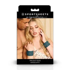 Signature Twilight Tease – Lined Adjustable Silicone Handcuffs Blue > Bondage Gear > Handcuffs