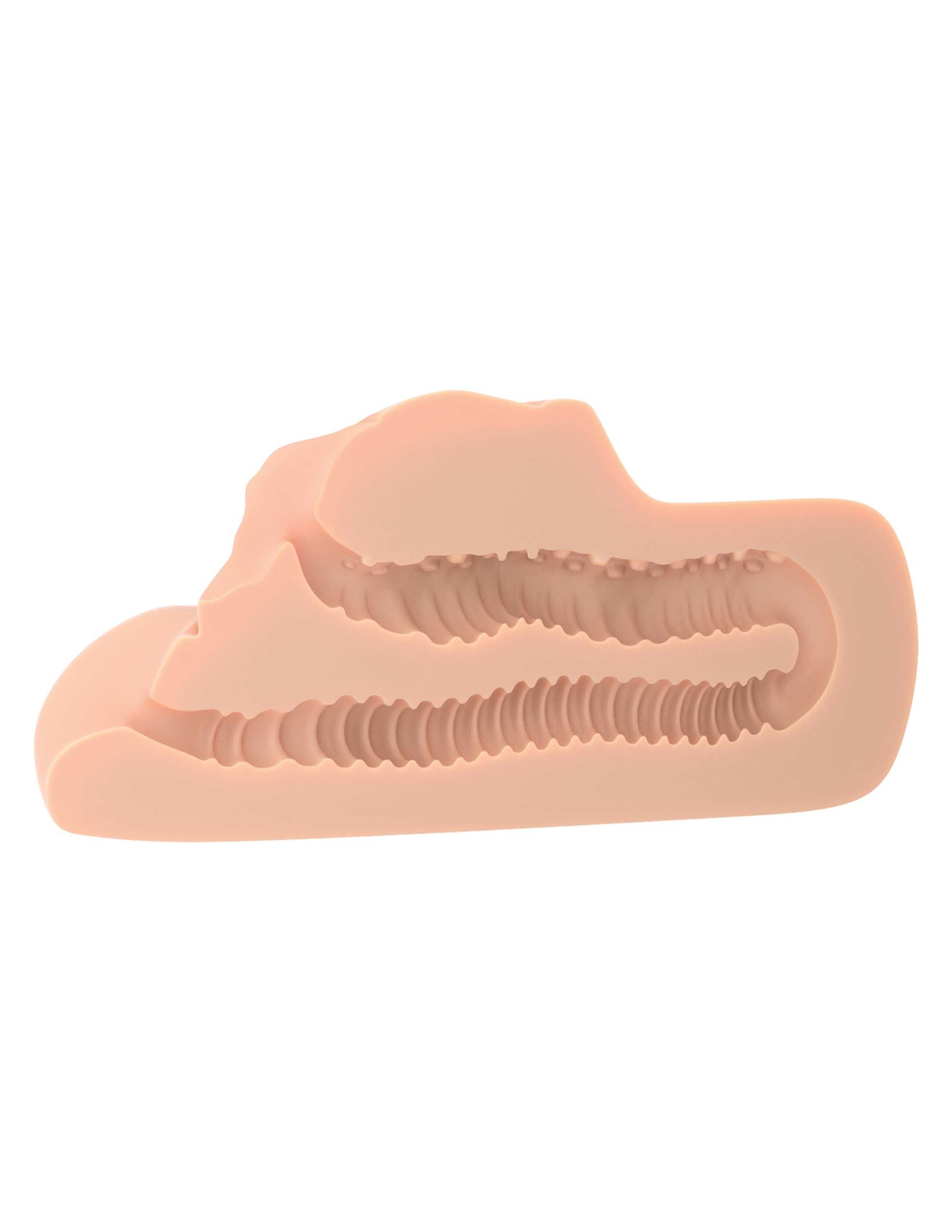 Pdx Plus Perfect Pussy Double Stroker Vagina Stroker Beige Strokers - Manual