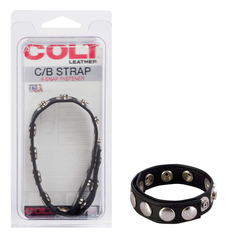 Colt 8 Snap Fastener Leather Strap – Luxury Leather Bondage Strap > Clothes > Mens Leather