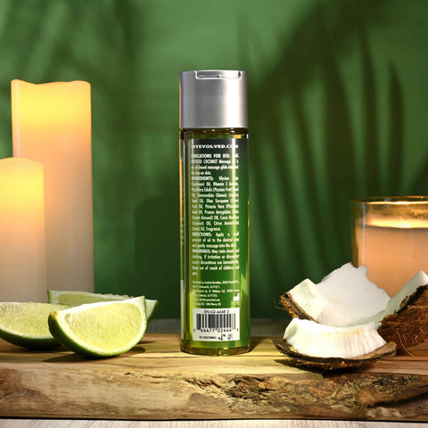 Evolved Anoint Perfumery Lime Infused Coconut Massage Oil for Relaxation and Intimacy Massage Oil