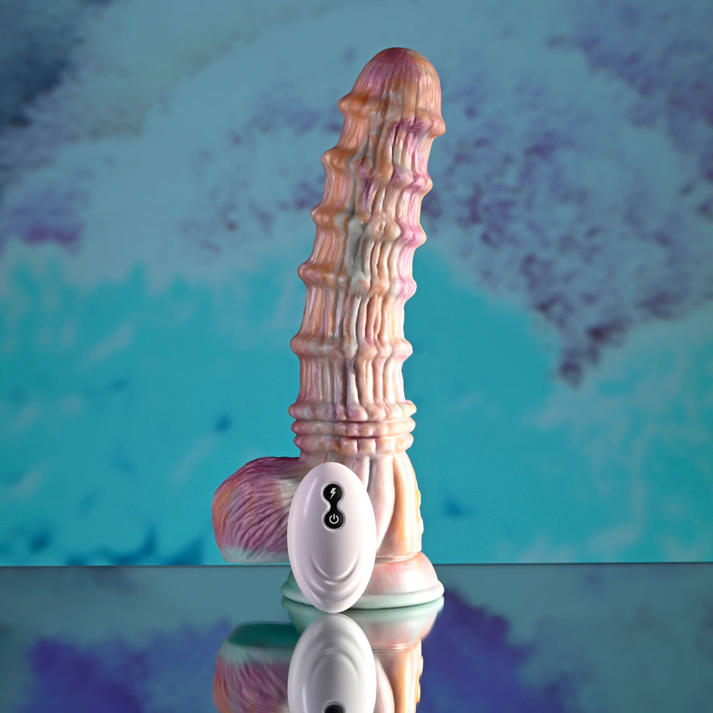 Evolved FANTASY - Multicoloured 27.6 cm USB Rechargeable Vibrating Fantasy Dildo with Remote Secondary image