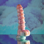 Evolved FANTASY - Multicoloured 27.6 cm USB Rechargeable Vibrating Fantasy Dildo with Remote > Dildos > Fantasy