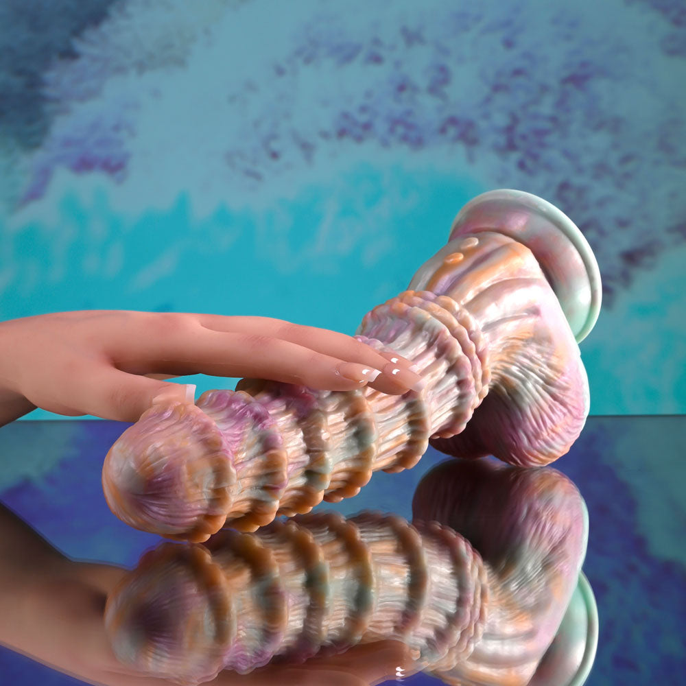 Evolved Fantasy Multicolored Vibrating USB Rechargeable Dildo DONGS Vibrating