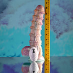 Evolved FANTASY - Multicoloured 27.6 cm USB Rechargeable Vibrating Fantasy Dildo with Remote > Dildos > Fantasy