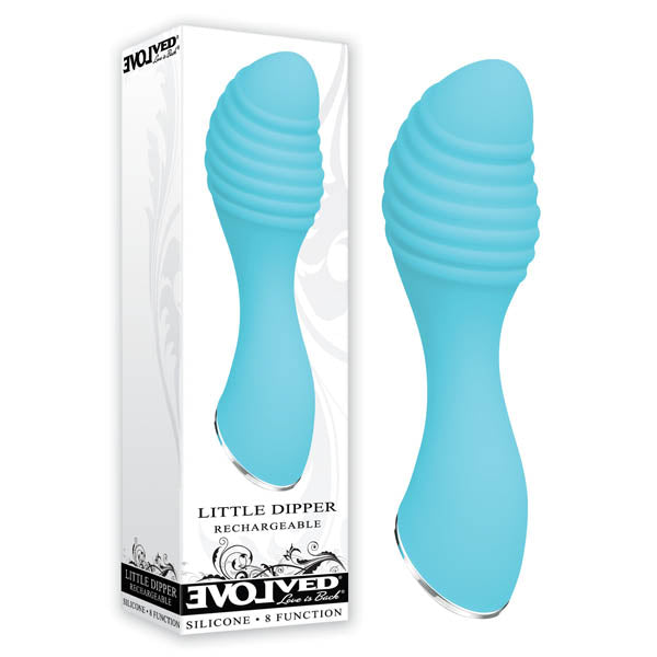 Little Dipper 4 Inch USB Rechargeable Mini Vibrator Blue BULLETS