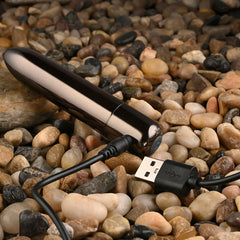 Evolved REAL SIMPLE - Black 10 cm USB Rechargeable Bullet BULLETS & EGGS