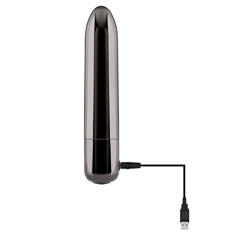 Evolved REAL SIMPLE - Black 10 cm USB Rechargeable Bullet BULLETS & EGGS