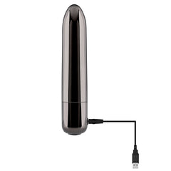 Evolved REAL SIMPLE - Black 10 cm USB Rechargeable Bullet BULLETS & EGGS