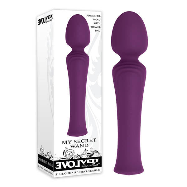 Evolved My Secret Wand – Waterproof USB Rechargeable Wand Purple Electric Massager