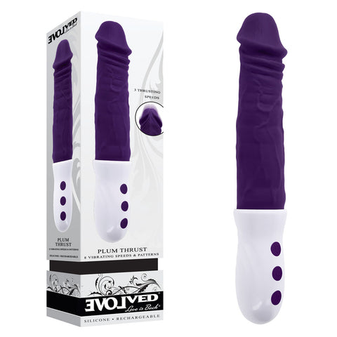 Evolved PLUM THRUST 1.5 Inch Vibrating Thruster 29 cm Purple DONGS Thrusting