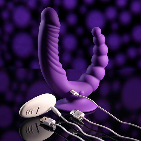 Evolved The Rider Double Ended Vibrator Purple VIBRATORS