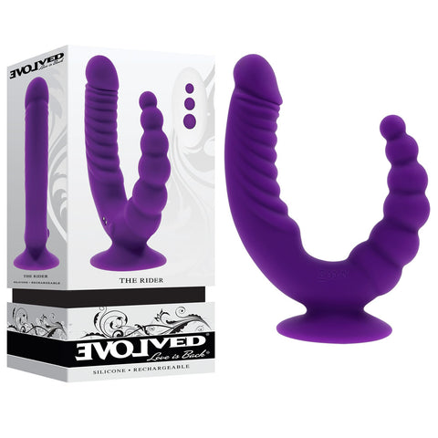 Evolved The Rider Double Ended Vibrator Purple Purple > Realistic Dildos and Vibes > Double Dildos