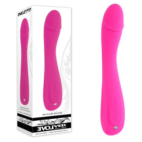 Evolved Sugar Rush 21.6 Centimeter USB Rechargeable Vibrator Pink Vibrators