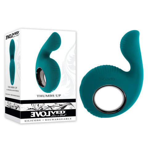 Evolved Thumbs Up USB Rechargeable Stimulator Green STIMULATORS