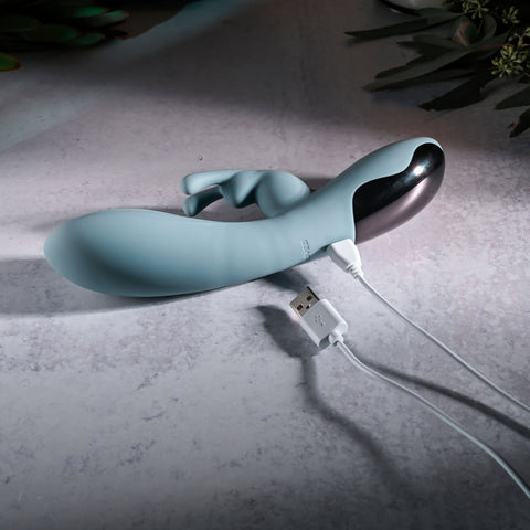 Boss Bunny Blue Silicone Rabbit Vibrator with Dual Stimulation > Vibrators > Ladies > Rabbit