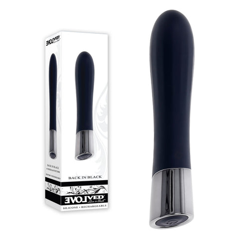Evolved BACK IN Vibrator 8.3cm Insertable Length Black BULLETS