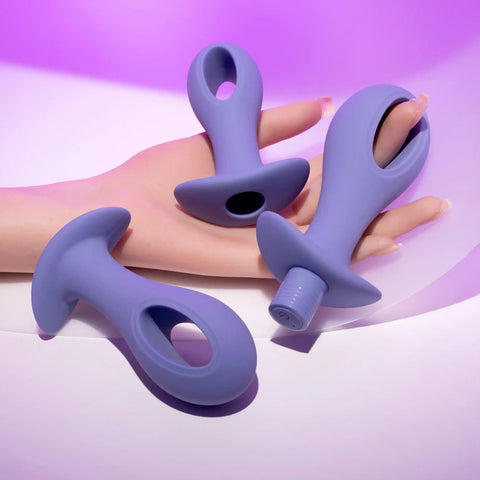 Evolved Hole Punch Plug Set Butt Plugs with Interchangeable Bullet Set of 3 Sizes > Anal Range > Vibrating Butt Plugs