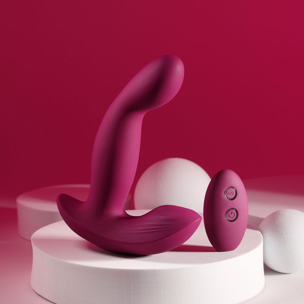 Evolved COME ON OVER - Burgundy 15.9 cm USB Rechargeable Vibrator with Wireless Remote VIBRATORS