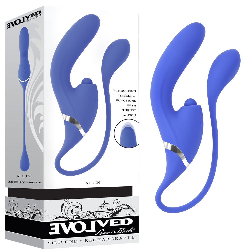 Evolved All In Triple Stimulating Vibrator Purple VIBRATORS-RABBIT-MULTI