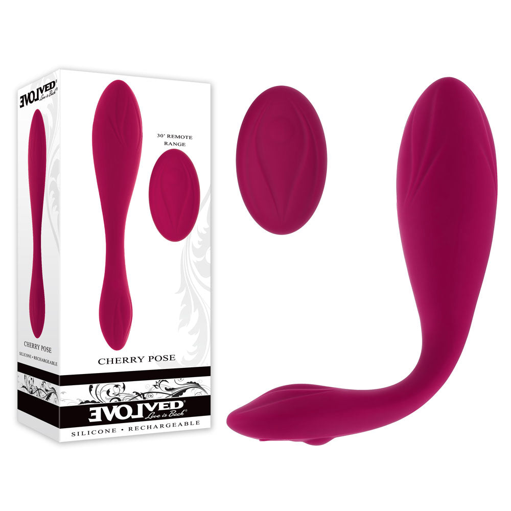 Evolved Cherry Pose Flexible Vibrator With Remote Pink > Sex Toys > Couples Toys
