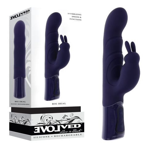 Evolved Big Deal 25.7 cm Rabbit Vibrator Purple > Vibrators > Ladies > Rabbit