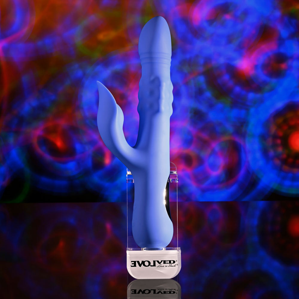 Evolved Pop Goes The O Thrusting Rabbit Vibrator 24.7cm Rechargeable > Vibrators > Ladies > Rabbit