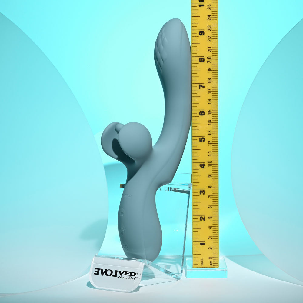 Evolved Take Your Flick Grey 24.1 cm Vibrator with Flicking Clitoral Stimulator Secondary image