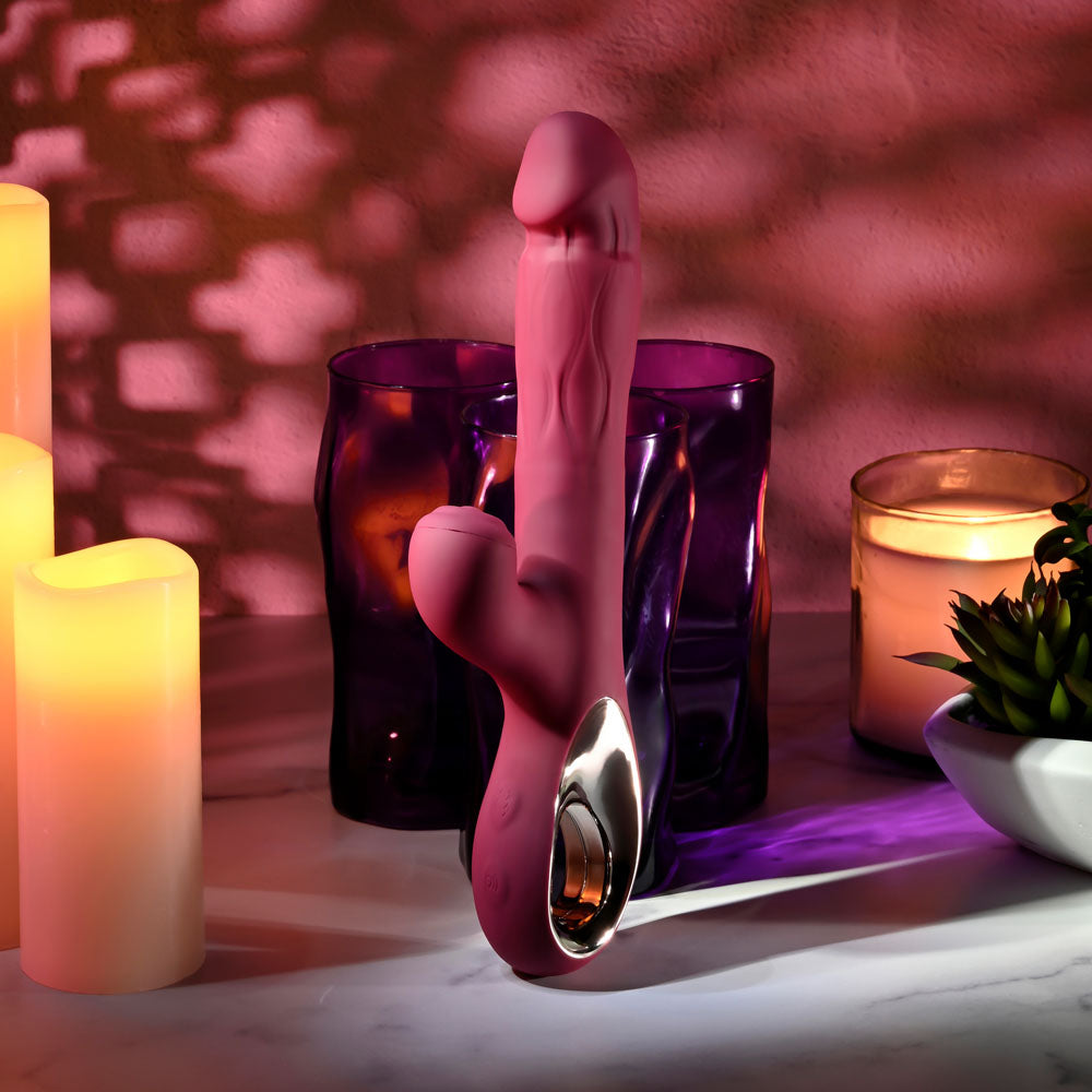 Evolved Bursting With Pleasure – 25.4 cm USB Rechargeable Dual Vibrator Secondary image
