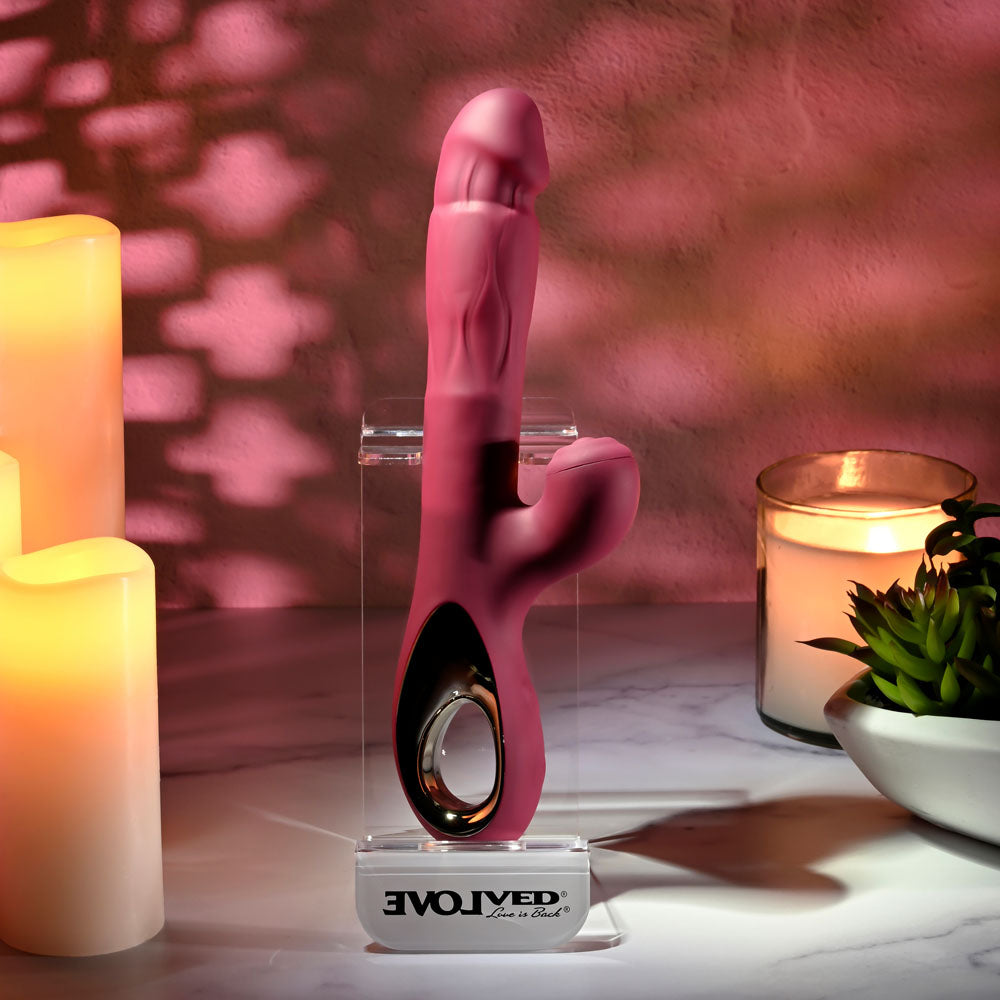 Evolved Bursting With Pleasure – 25.4 cm USB Rechargeable Dual Vibrator > Vibrators > Ladies > Rabbit
