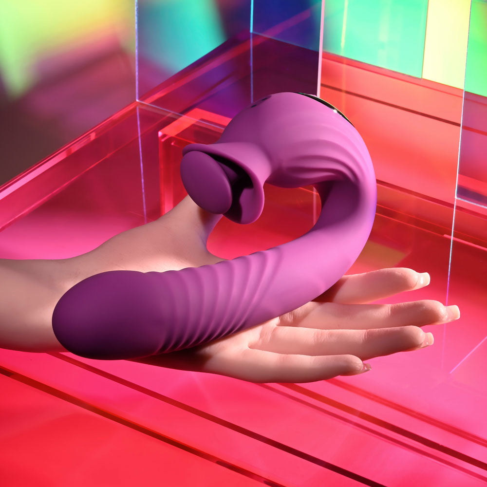 Evolved Deep Ecstasy – USB Rechargeable 16.5cm Thrusting Vibrator > Sex Toys For Ladies > Clitoral Vibrators and Stimulators