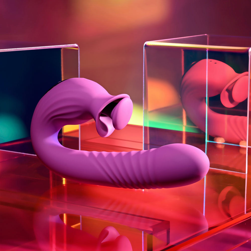 Evolved Deep Ecstasy – USB Rechargeable 16.5cm Thrusting Vibrator > Sex Toys For Ladies > Clitoral Vibrators and Stimulators