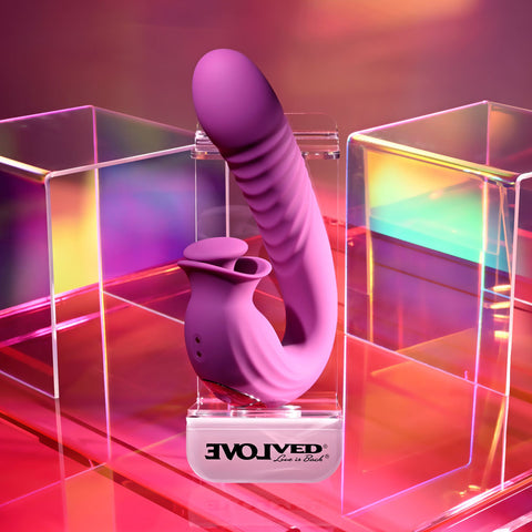 Evolved Deep Ecstasy – USB Rechargeable 16.5cm Thrusting Vibrator > Sex Toys For Ladies > Clitoral Vibrators and Stimulators