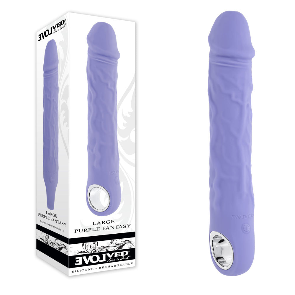 Evolved Large Fantasy USB Rechargeable 21.8 cm Multi-Speed Vibrator Purple > Vibrators > Standard Vibrators