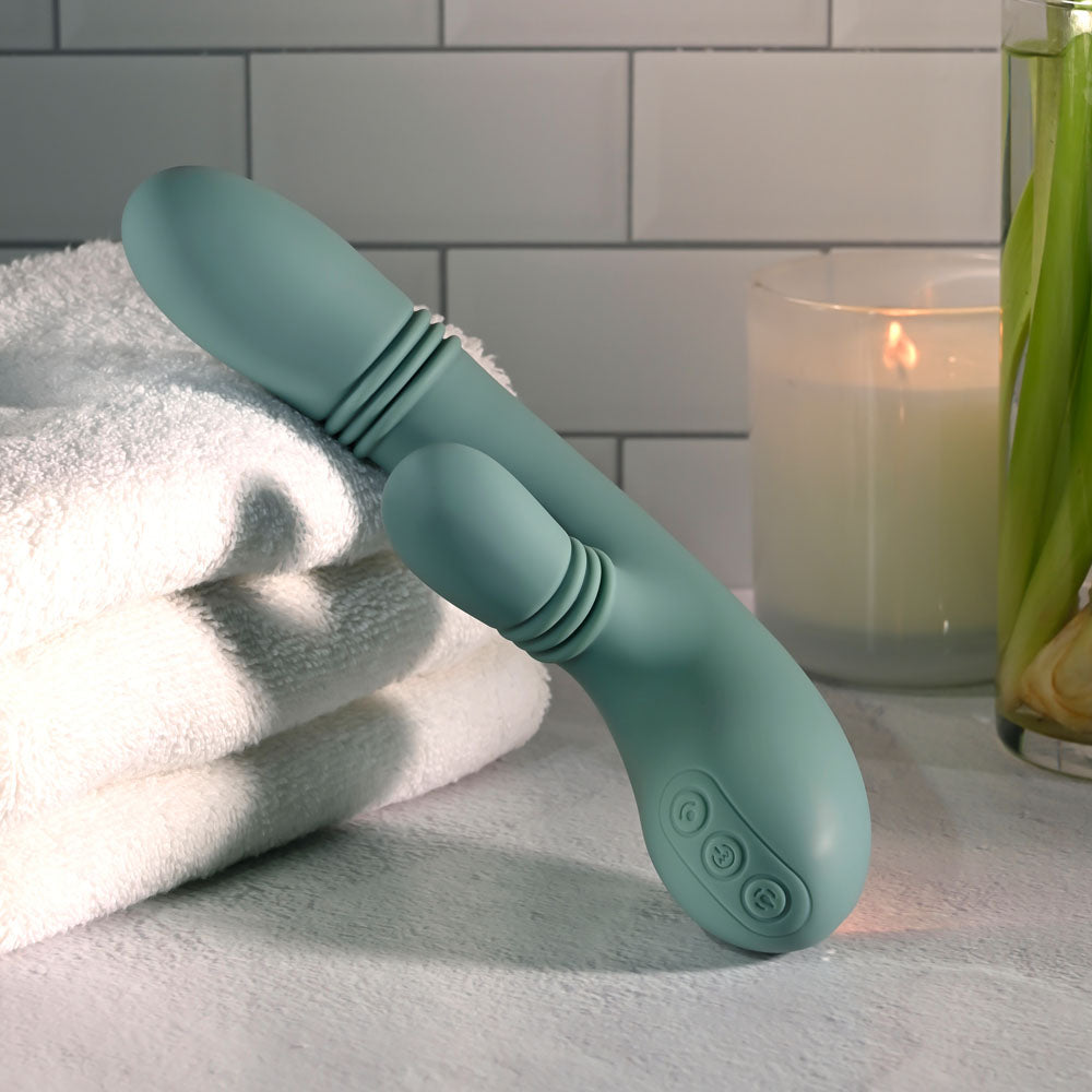Evolved Rub Me Tender - Rechargeable Gyrating Thrusting Rabbit Vibrator > Vibrators > Ladies > Rabbit