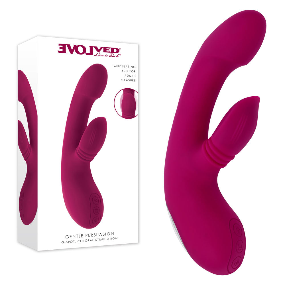 Evolved GENTLE PERSUASION - 20 cm USB Rechargeable Rabbit Vibrator Pink > Vibrators > Ladies > Rabbit Main image